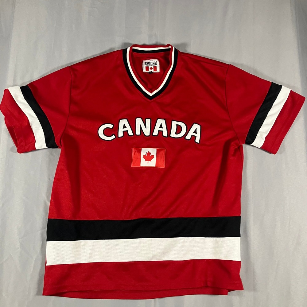 Kids Snowcap Canada Hockey Jersey Red‎ White Black Size XL TG